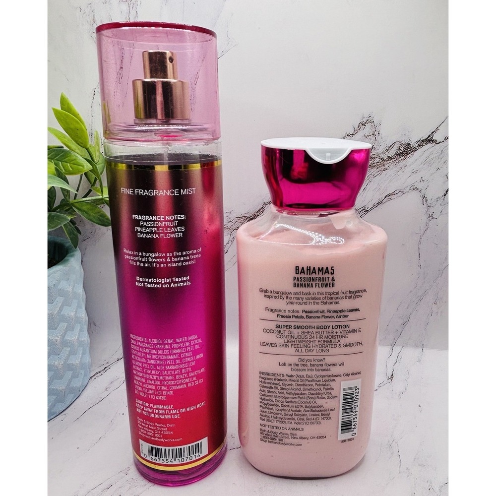 Bath & Body Works BAHAMAS PASSIONFRUIT & BANANA FLOWER Body Spray & Body Lotion - Picture 2 of 8